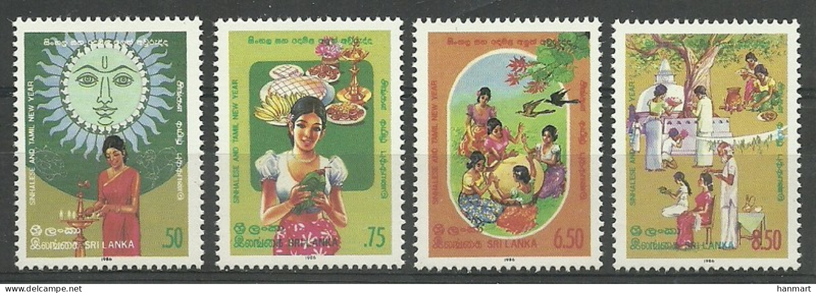 Sri Lanka 1986 Mi 736-739 MNH  (ZS8 SRI736-739) - Famous Ladies