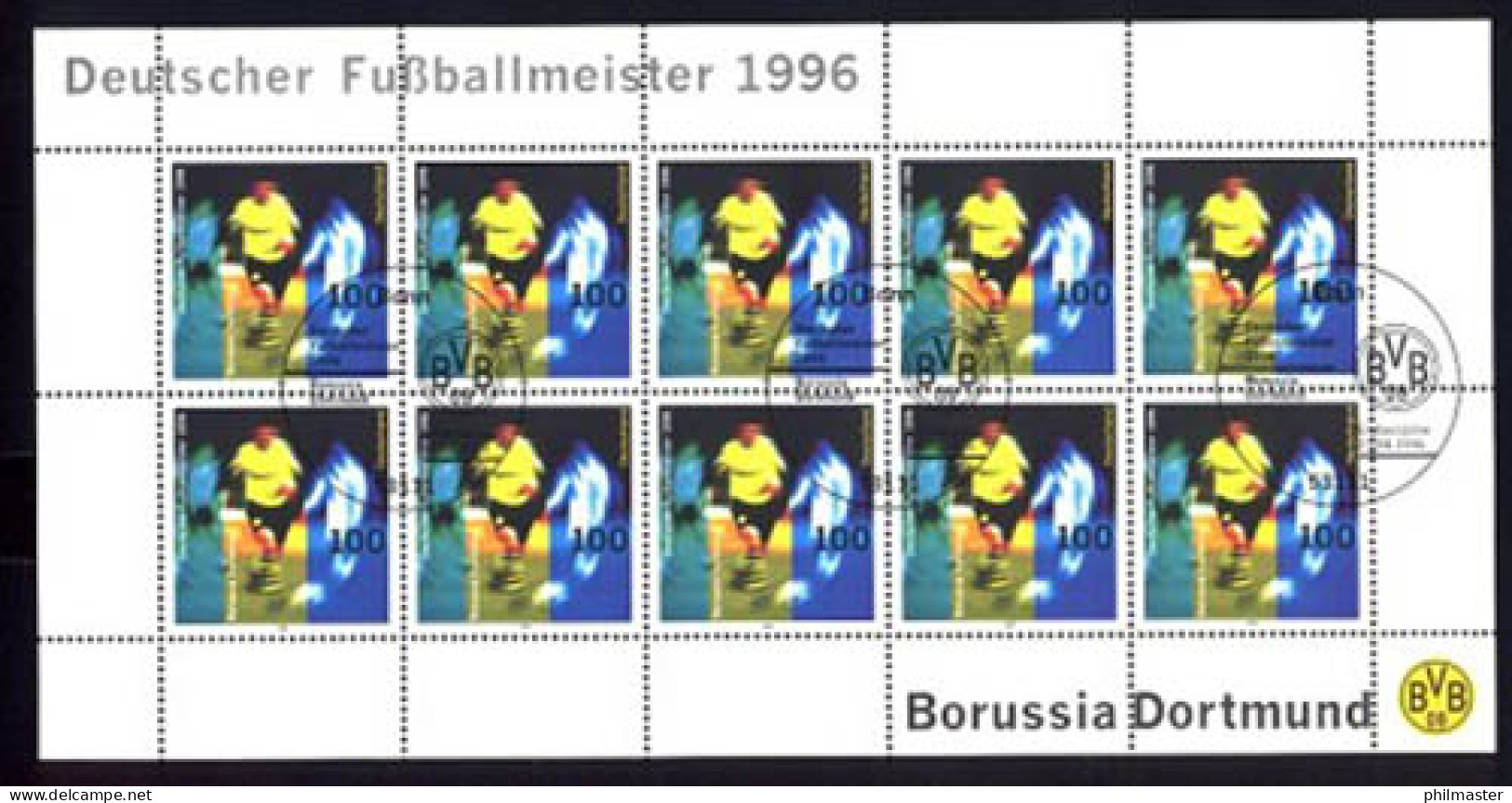 1879 Fußballmeister Borussia Dortmund - 10er-Bogen ESSt - 1991-2000