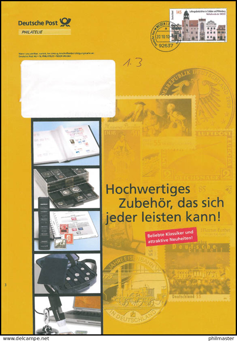 Plusbrief F507 Luthergedenkstätten: Zubehör, 20.10.09 - Enveloppes - Neuves