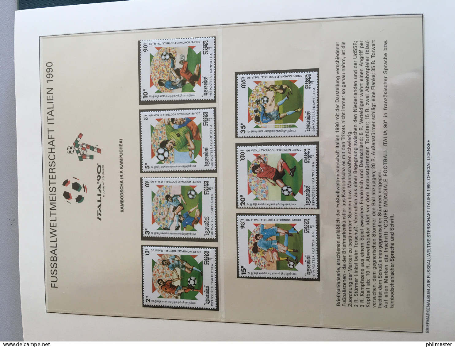 Fußball-WM 1990 Italien, offizielle Sammlung im Lindner-Ringbinder