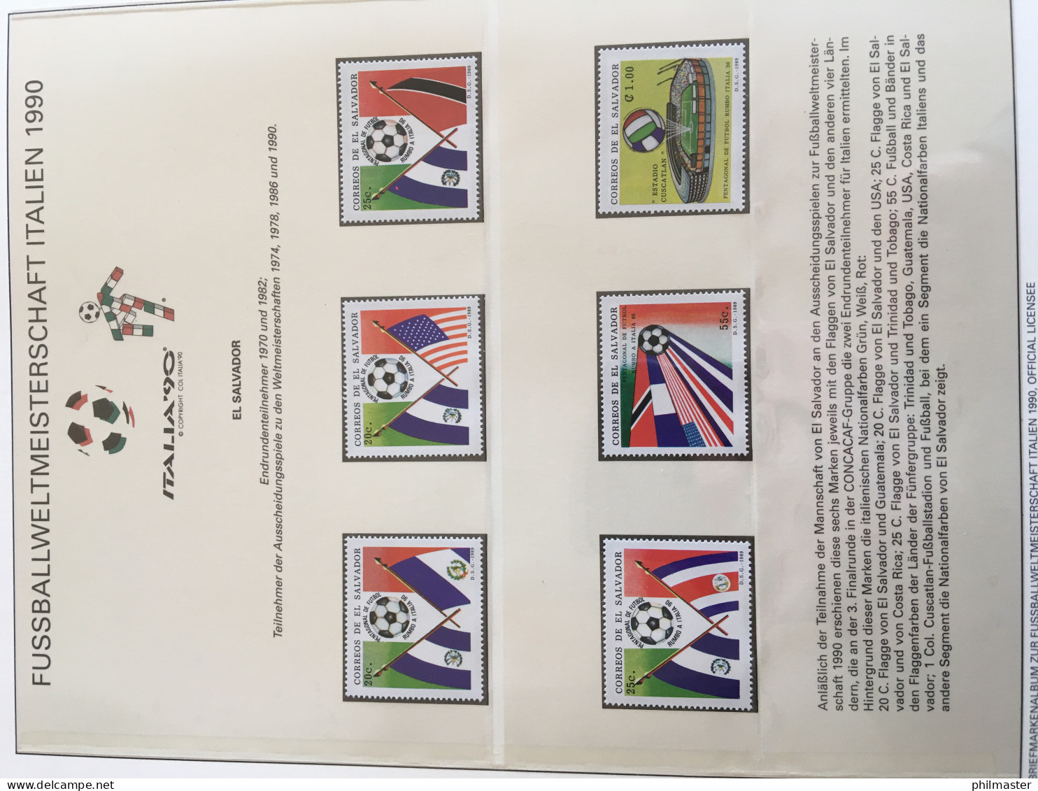 Fußball-WM 1990 Italien, offizielle Sammlung im Lindner-Ringbinder