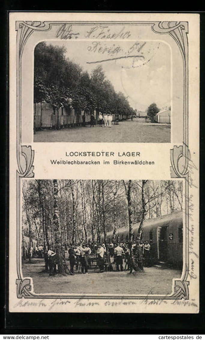 AK Hamburg-Lokstedt, Lockstedter Lager, Wellblechbaracken Im Birkenwäldchen  - Lokstedt