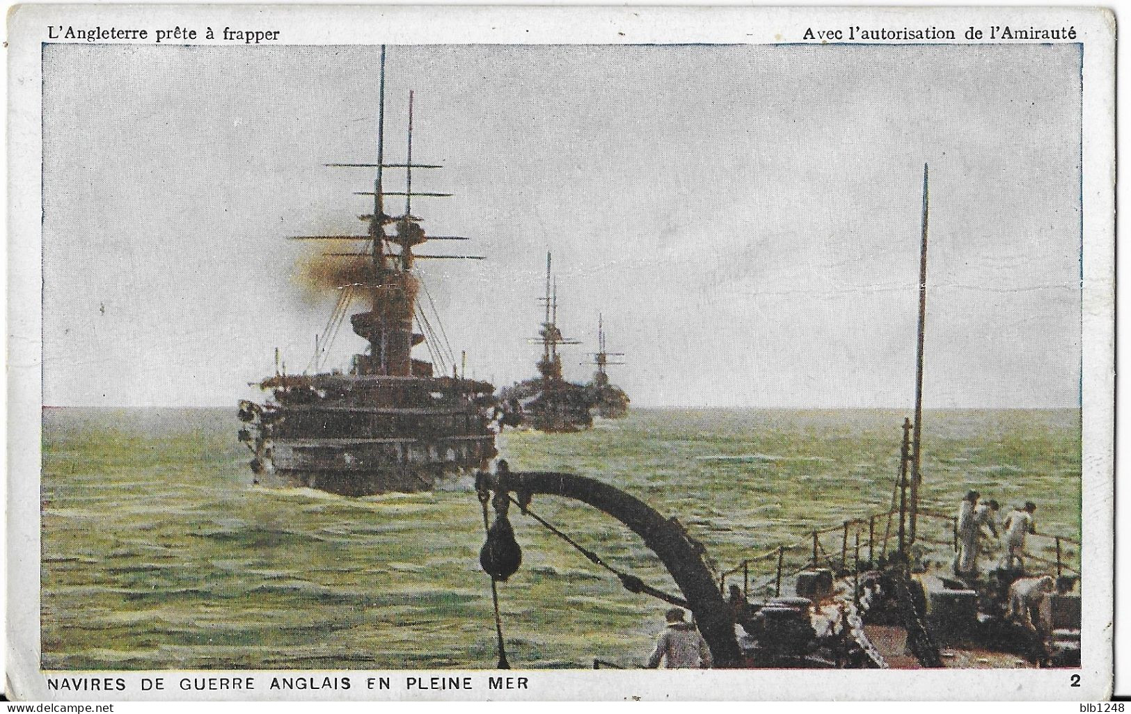 > Bateaux > Guerre  Marine De Guerre  Navires De Guerre Anglais En Pleine Mer - Oorlog