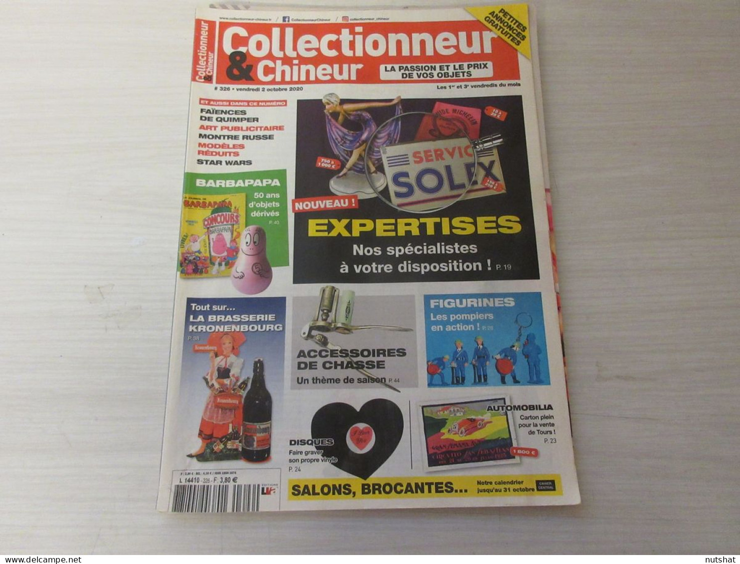 COLLECTIONNEUR CHINEUR 326 02.10.2020 SAPEURS POMPIERS BRASSERIE KRONENBOURG     - Collectors
