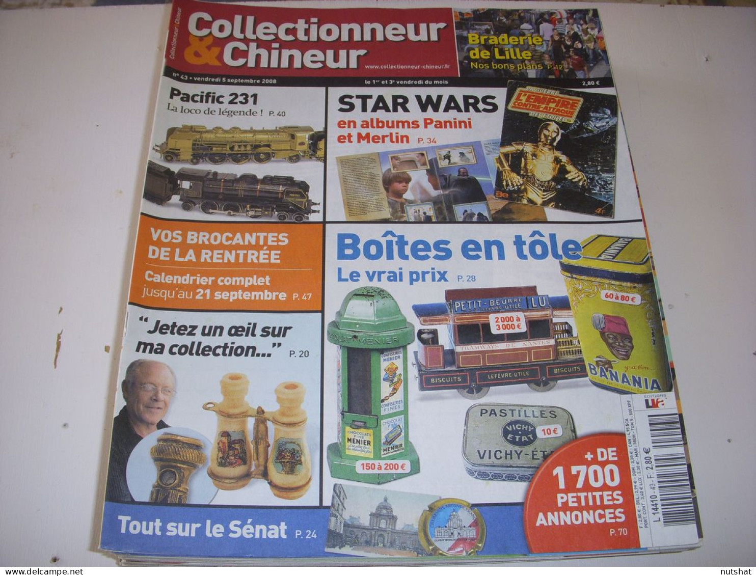 COLLECTIONNEUR CHINEUR 043 05.09.2008 LOCOS PACIFIC 231 STAR WARS BOITES En TOLE - Trödler & Sammler