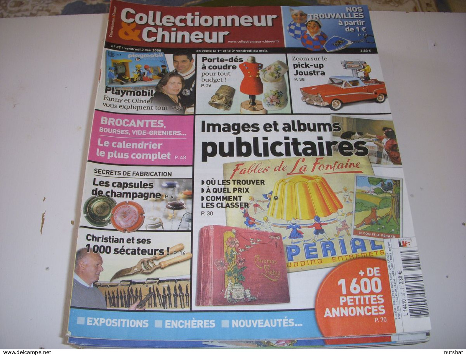 COLLECTIONNEUR CHINEUR 037 02.05.2008 PLAYMOBIL PICK UP JOUSTRA CAPSULE SECATEUR - Collectors