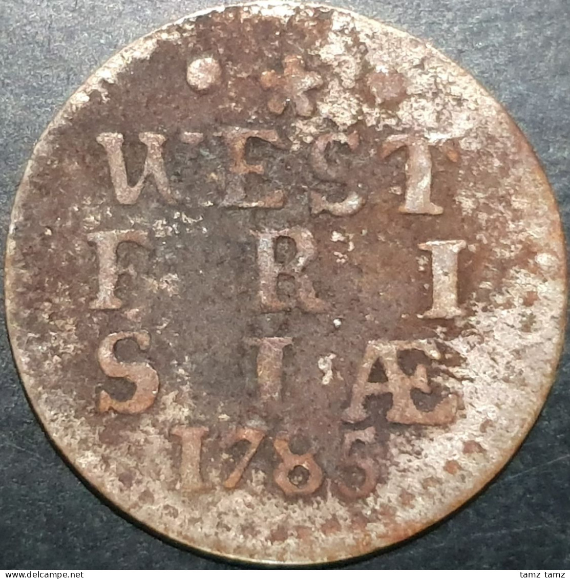 Provincial Dutch Netherlands West Friesland Frisiae 2 Stuiver 1785 Silver - Provincial Coinage