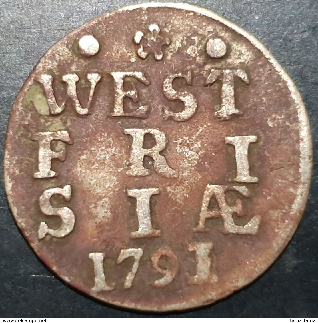 Provincial Dutch Netherlands West Friesland Frisiae 2 Stuiver 1791 Silver - Provincial Coinage