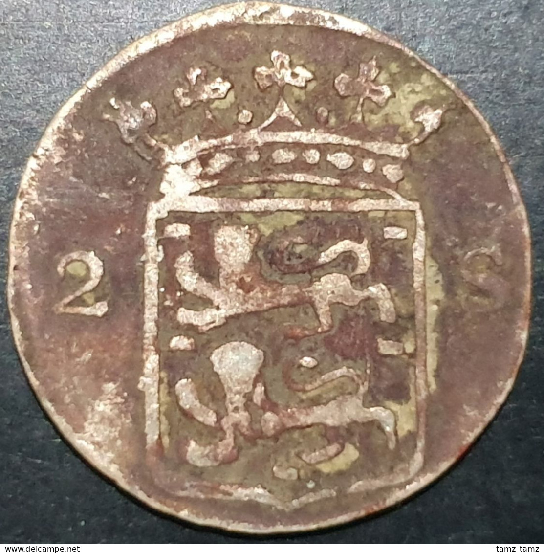 Provincial Dutch Netherlands West Friesland Frisiae 2 Stuiver 1791 Silver - Provincial Coinage