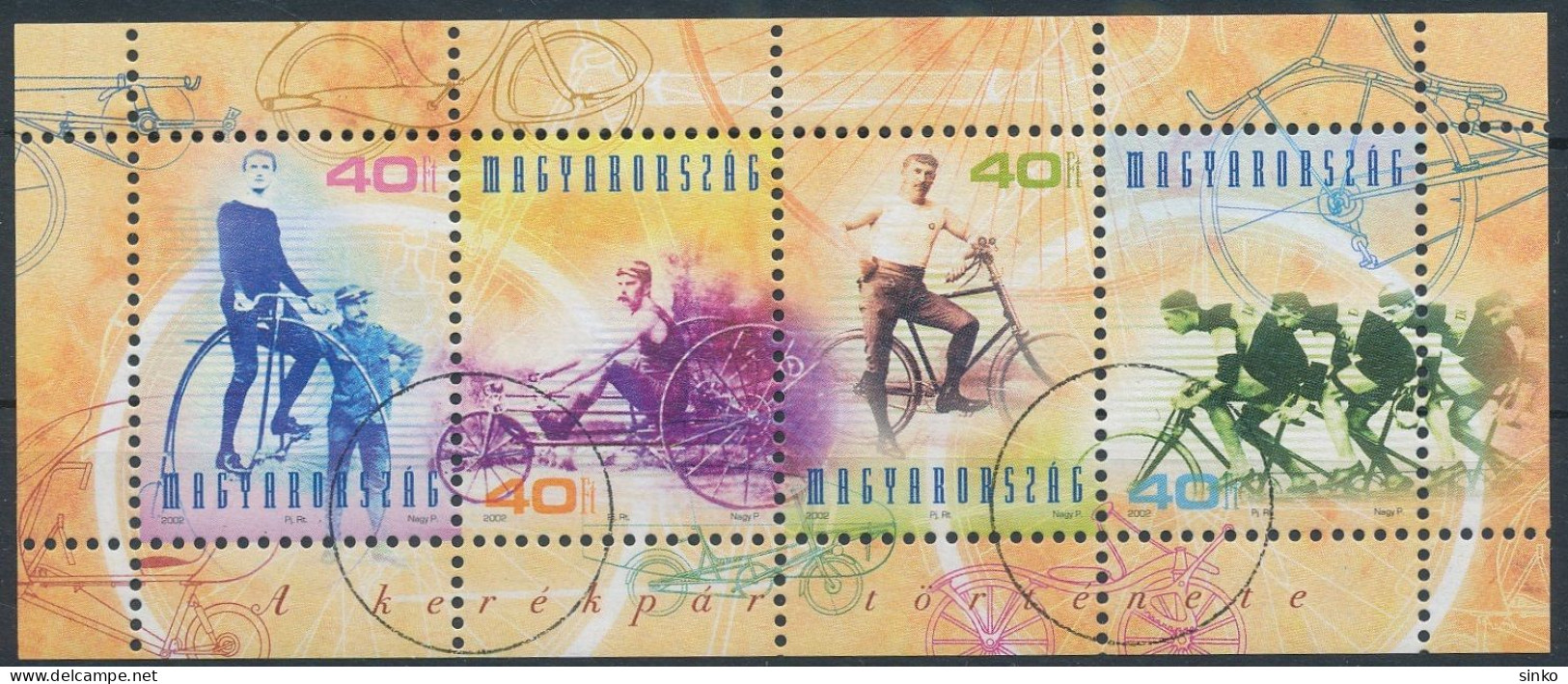 2002. History Of The Bicycle - Block - Speciality - Variedades Y Curiosidades