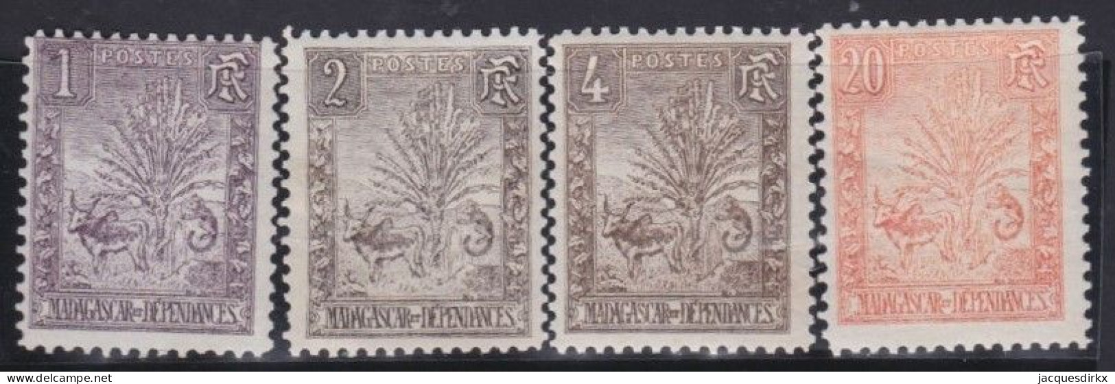 Madagascar   .  Y&T   .    4 Timbres     .      *    .      Neuf Avec Gomme - Unused Stamps