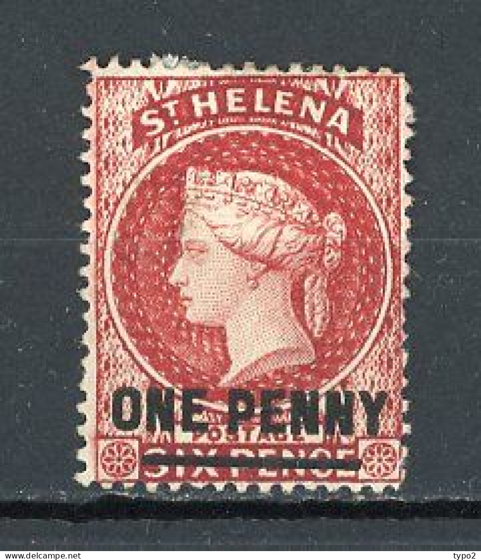 ST. HELENA  Yv. N° 13 Fil CA  (o)  1p  Rouge Cote  4,5 Euro BE   2 Scans - Other & Unclassified