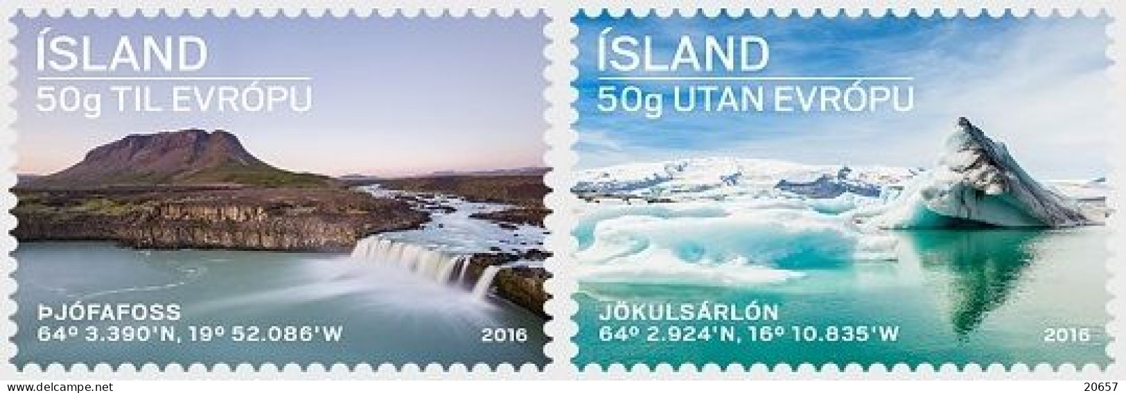 Island Islande 1418/19 Tourisme, Coordonnées GPS - Islands