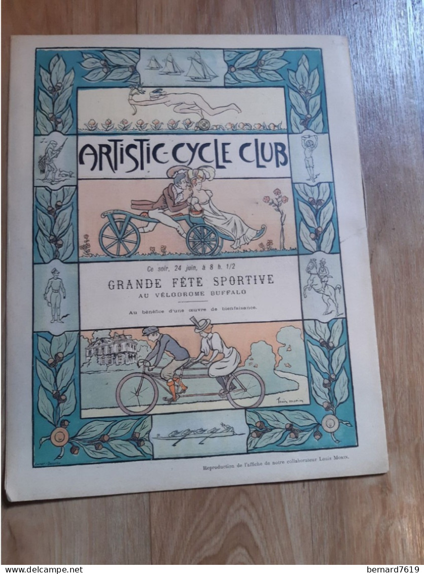 Journal Humoristique - Le Rire N°138 -   Annee 1897 - Dessin  Hermann Paul - Louis Porin - Artistic Cycle Club - 1850 - 1899