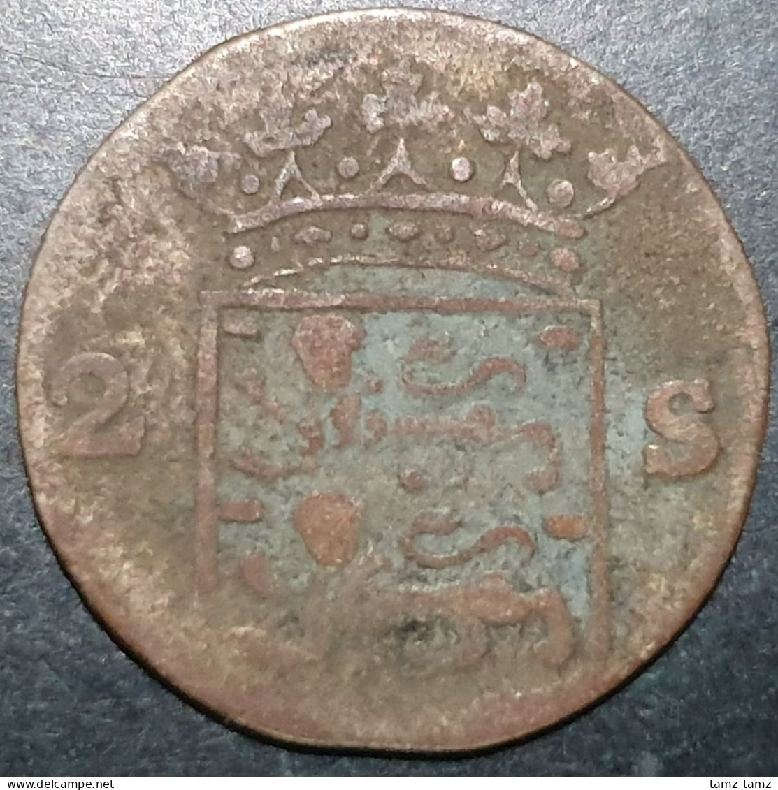 Provincial Dutch Netherlands West Friesland Frisiae 2 Stuiver 1773 Silver - Provincial Coinage