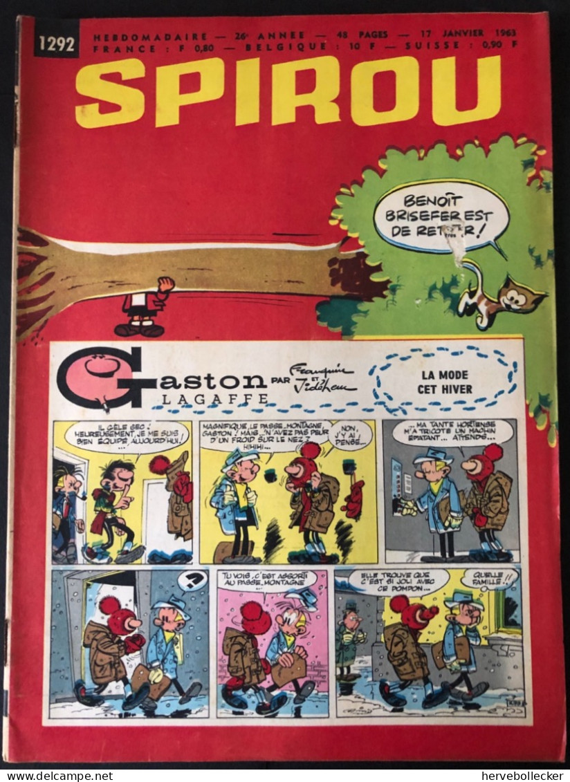 Spirou Hebdomadaire N° 1292 - 1963 - Spirou Magazine