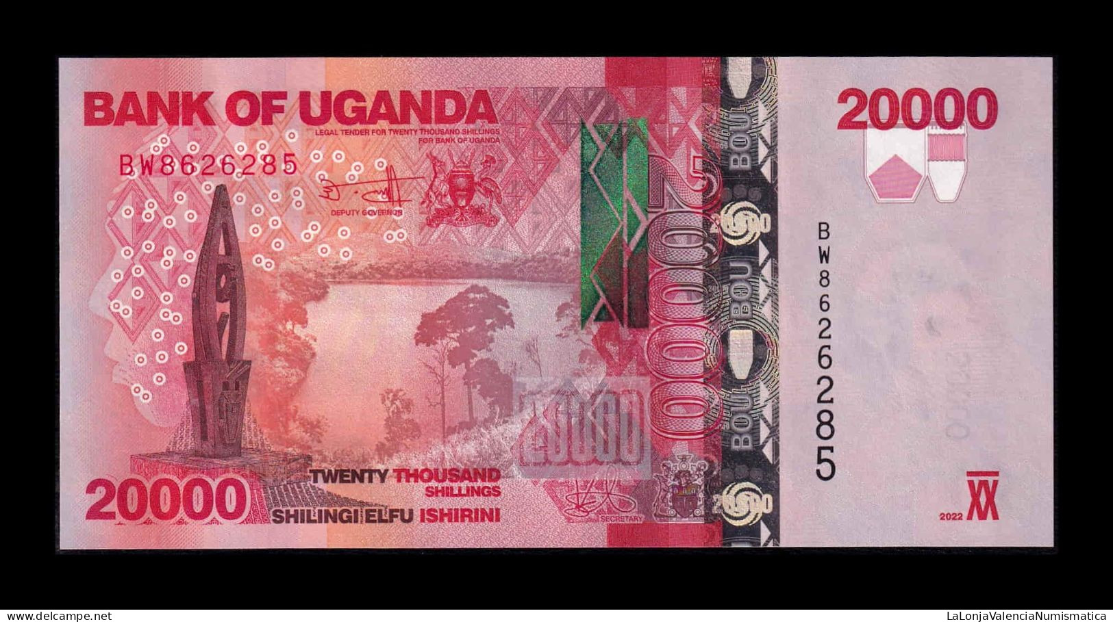 Uganda 20000 Shillings 2022 Pick 53g Sc Unc - Uganda