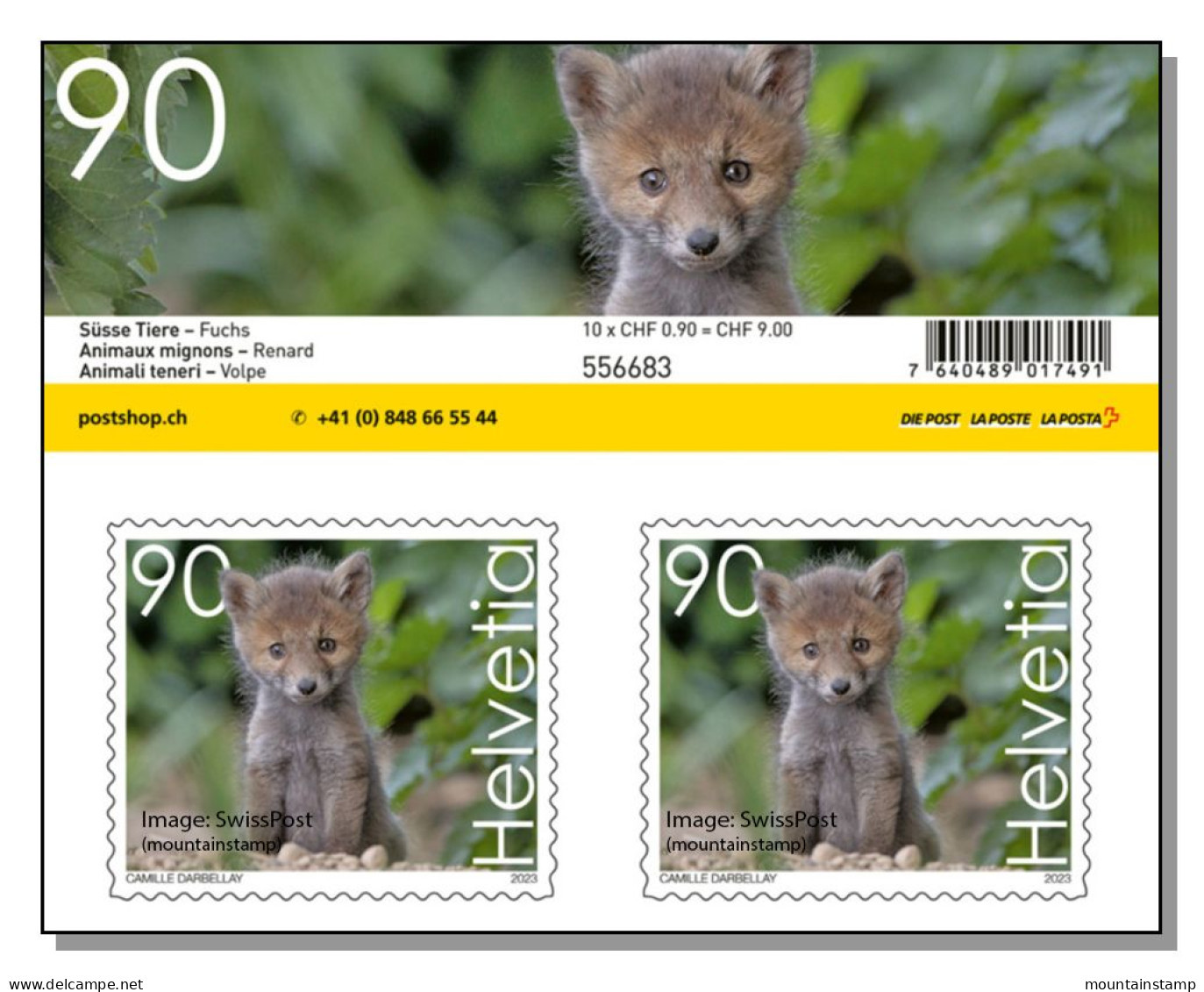 Switzerland 2023 (2/2023) Tiere Fauna - Fuchs Fox Renard Volpe - MNH ** - Ungebraucht