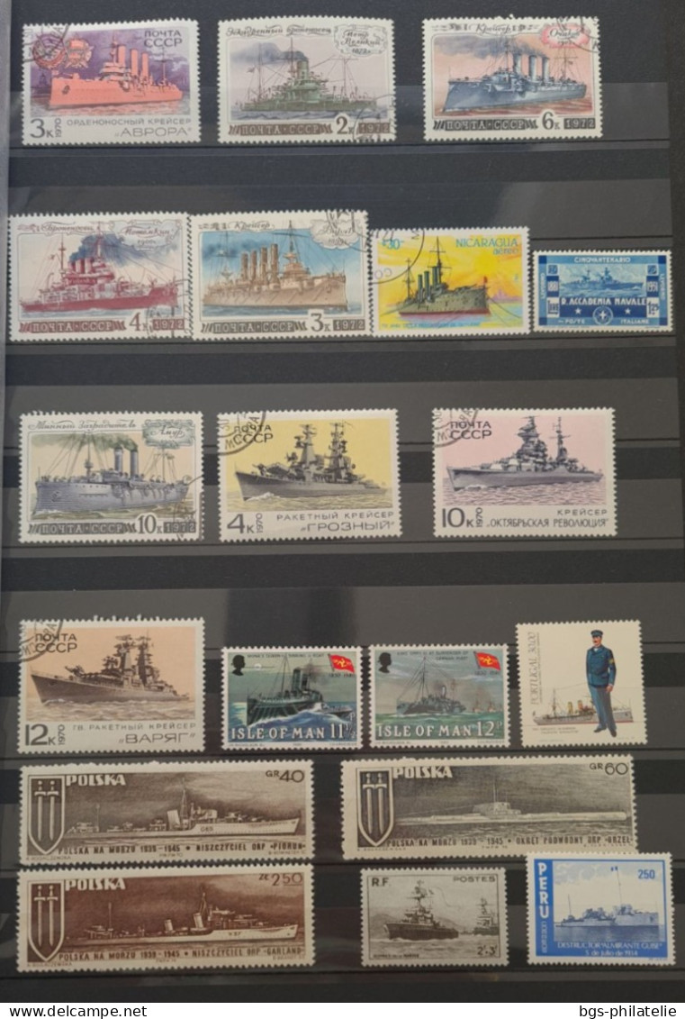 Collection De Timbres Sur Le Thème Des Bateaux. - Collections (sans Albums)