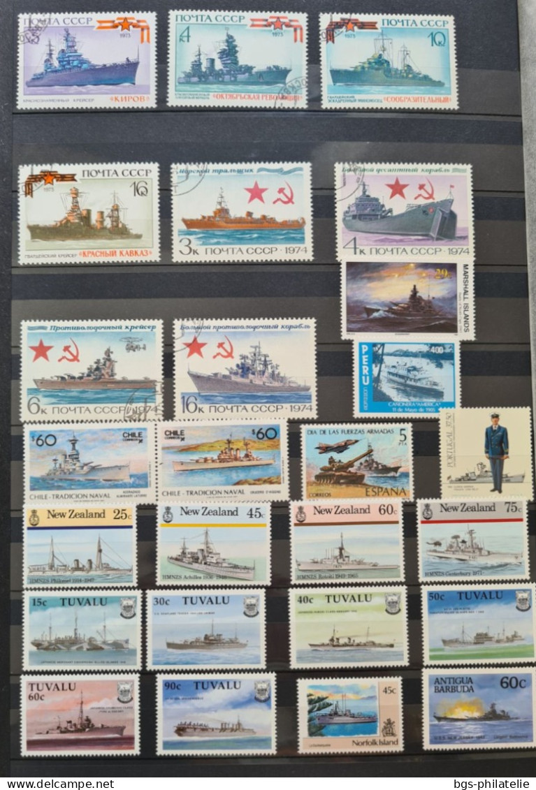 Collection De Timbres Sur Le Thème Des Bateaux. - Collections (sans Albums)