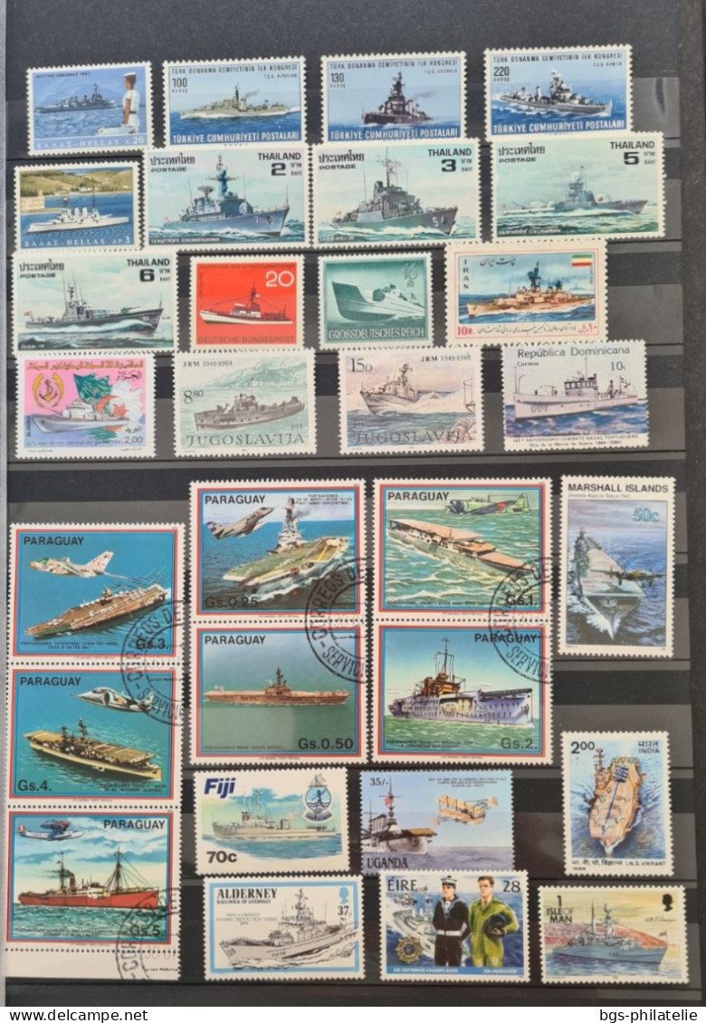 Collection De Timbres Sur Le Thème Des Bateaux. - Collections (sans Albums)