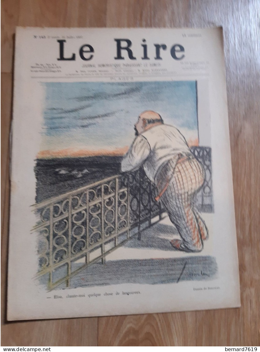 Journal Humoristique - Le Rire N°143 -   Annee 1897 - Dessin De Steinlen - 1850 - 1899
