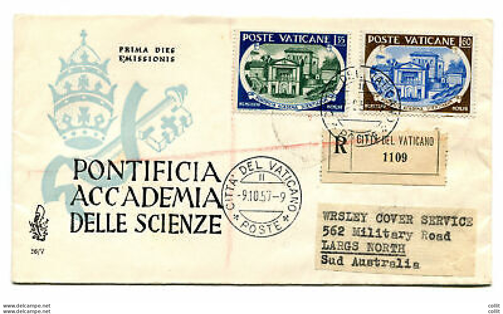 Accademia Delle Scienze FDC Venetia N. 36 Per L'Australia - FDC