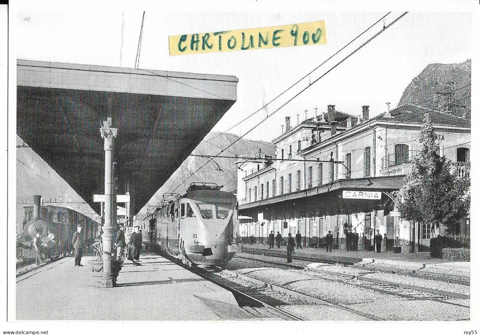 Friuli Venezia Giulia Udine Carnia Frazione Di Venzone Stazione Ferroviaria Veduta Treni In Sosta Littorina (v.retro) - Stazioni Con Treni