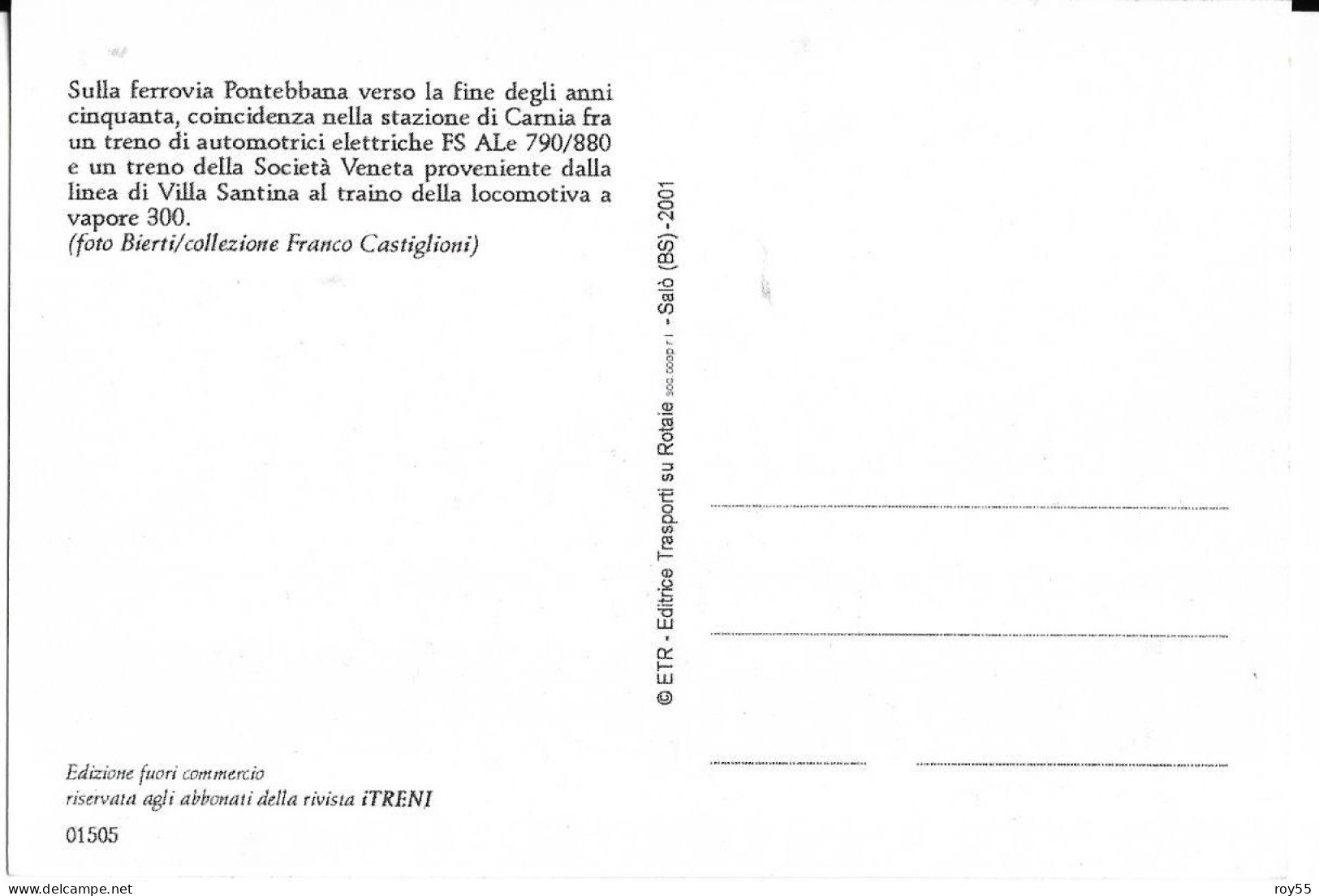 Friuli Venezia Giulia Udine Carnia Frazione Di Venzone Stazione Ferroviaria Veduta Treni In Sosta Littorina (v.retro) - Stations - Met Treinen