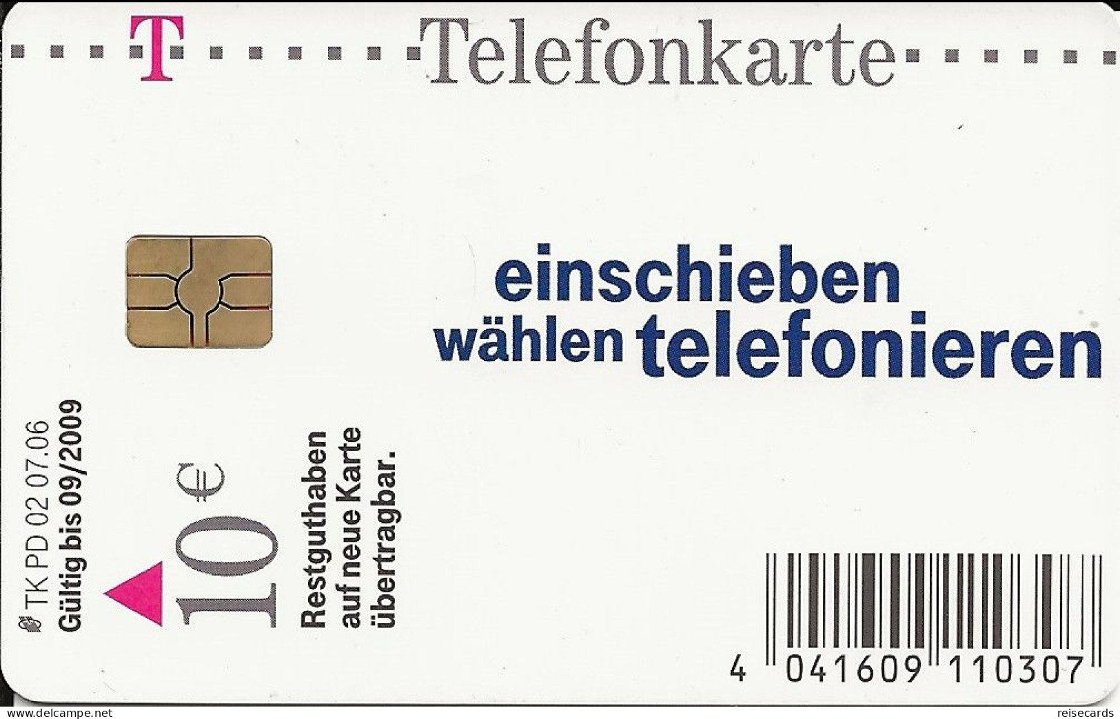 Germany: Telekom PD 02 07.06 Einschieben Wählen Telefonieren - P & PD-Serie : Sportello Della D. Telekom