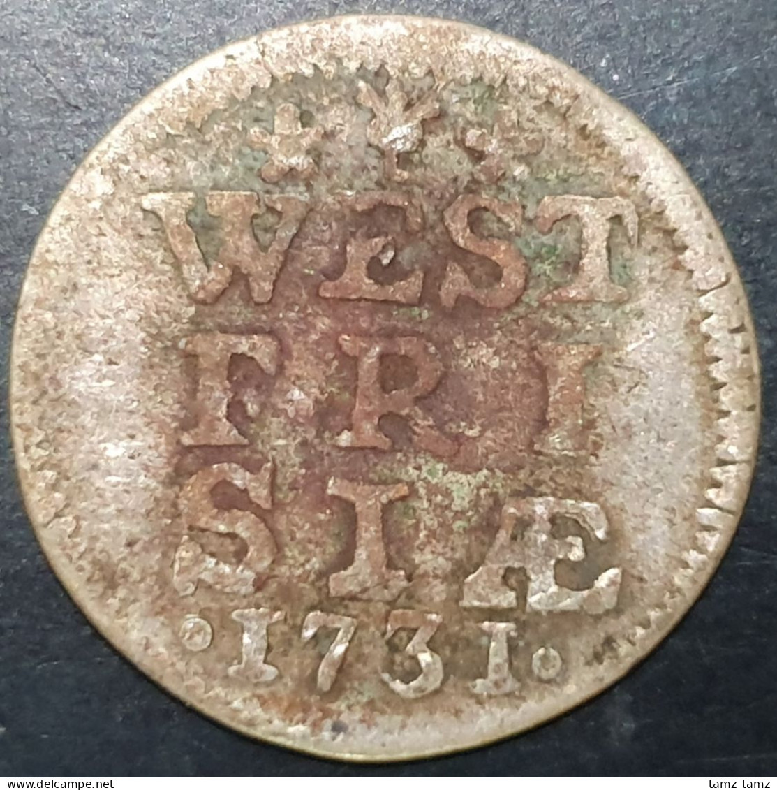 Provincial Dutch Netherlands West Friesland Frisiae 2 Stuiver 1731 Silver - Monnaies Provinciales