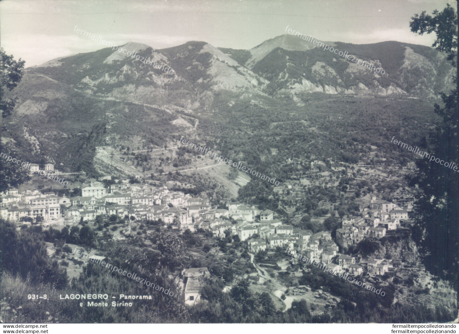 Ab688 Cartolina Lagonegro Panorama E Monte Sirino Provincia Di Potenza - Potenza