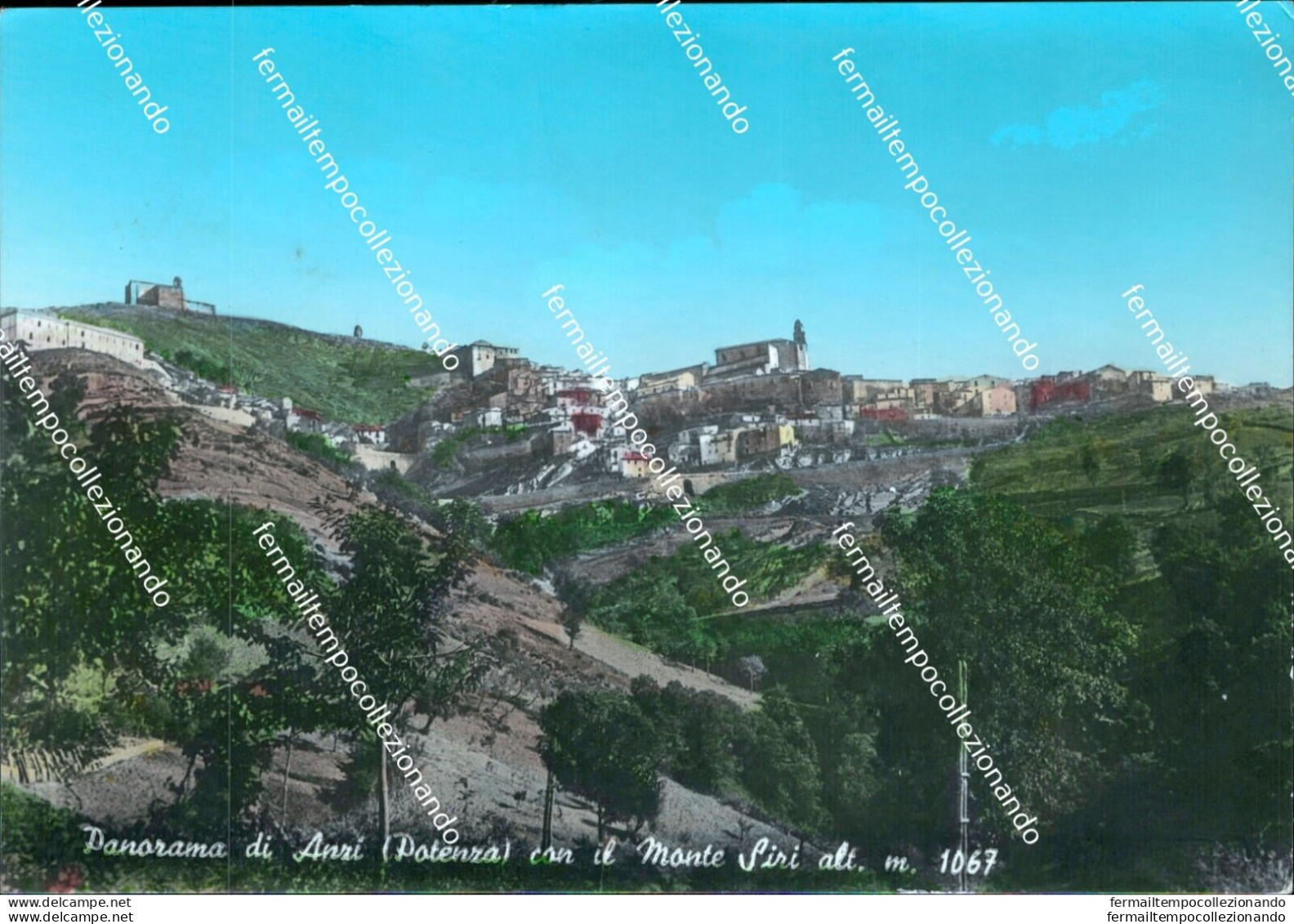 Bf529 Cartolina Panorama Di Anzi Con Il Monte Siri Provincia Di Potenza - Potenza