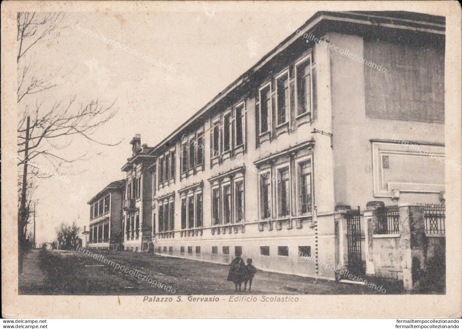 Am251 Cartolina Palazzo S.gervasio Edificio Scolastico Provincia Di Potenza - Potenza
