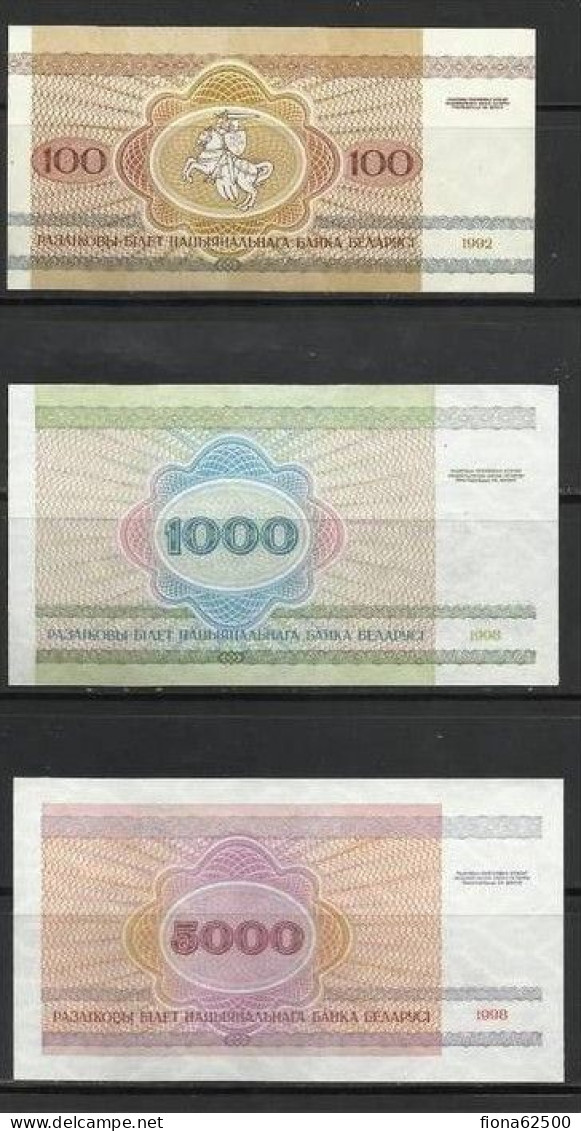 BELARUS . LOT DE 3 BILLETS . - Belarus