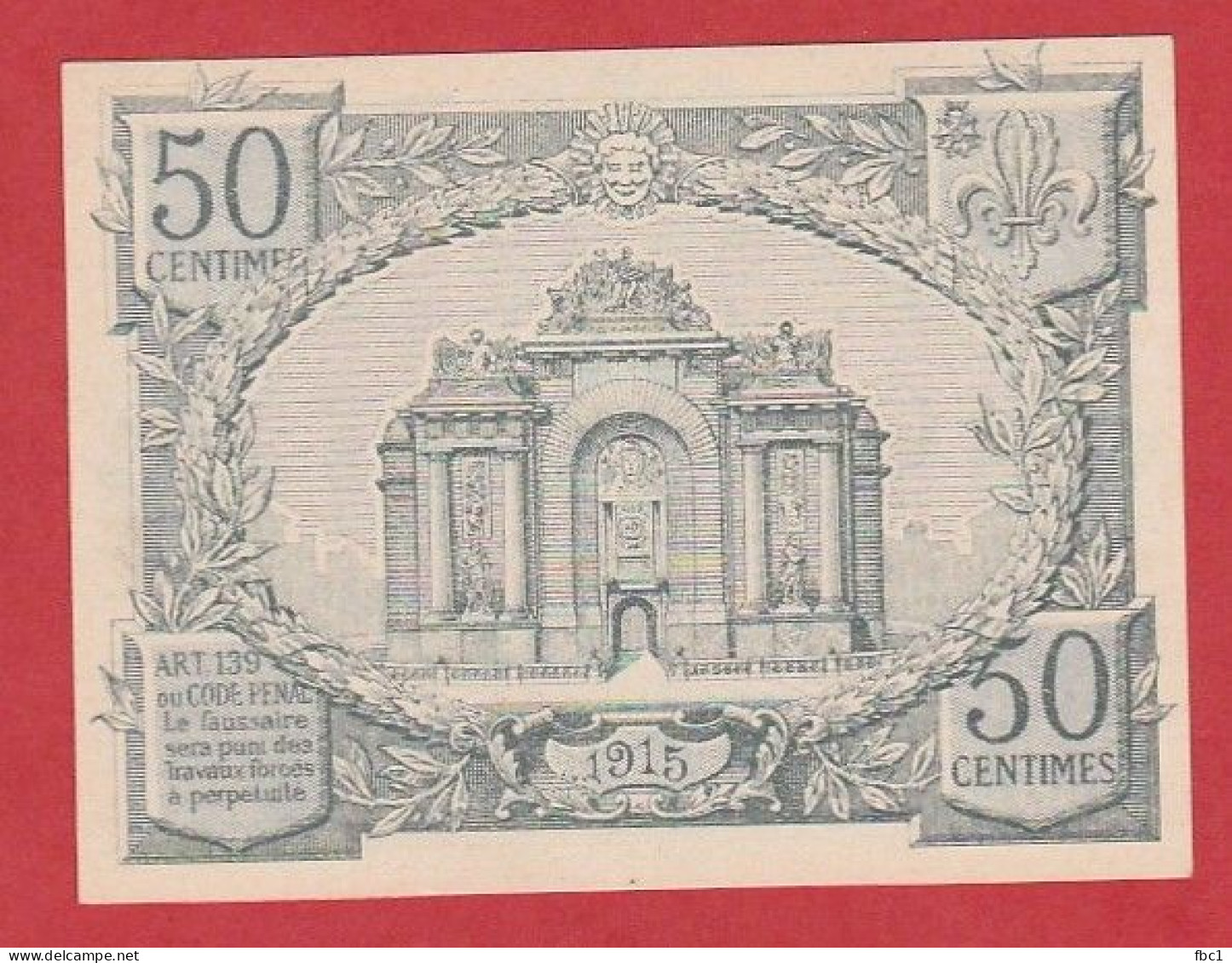 Nord - Banque D'émission De Lille - 50 Centimes - 2éme Série (1915) - Bons & Nécessité