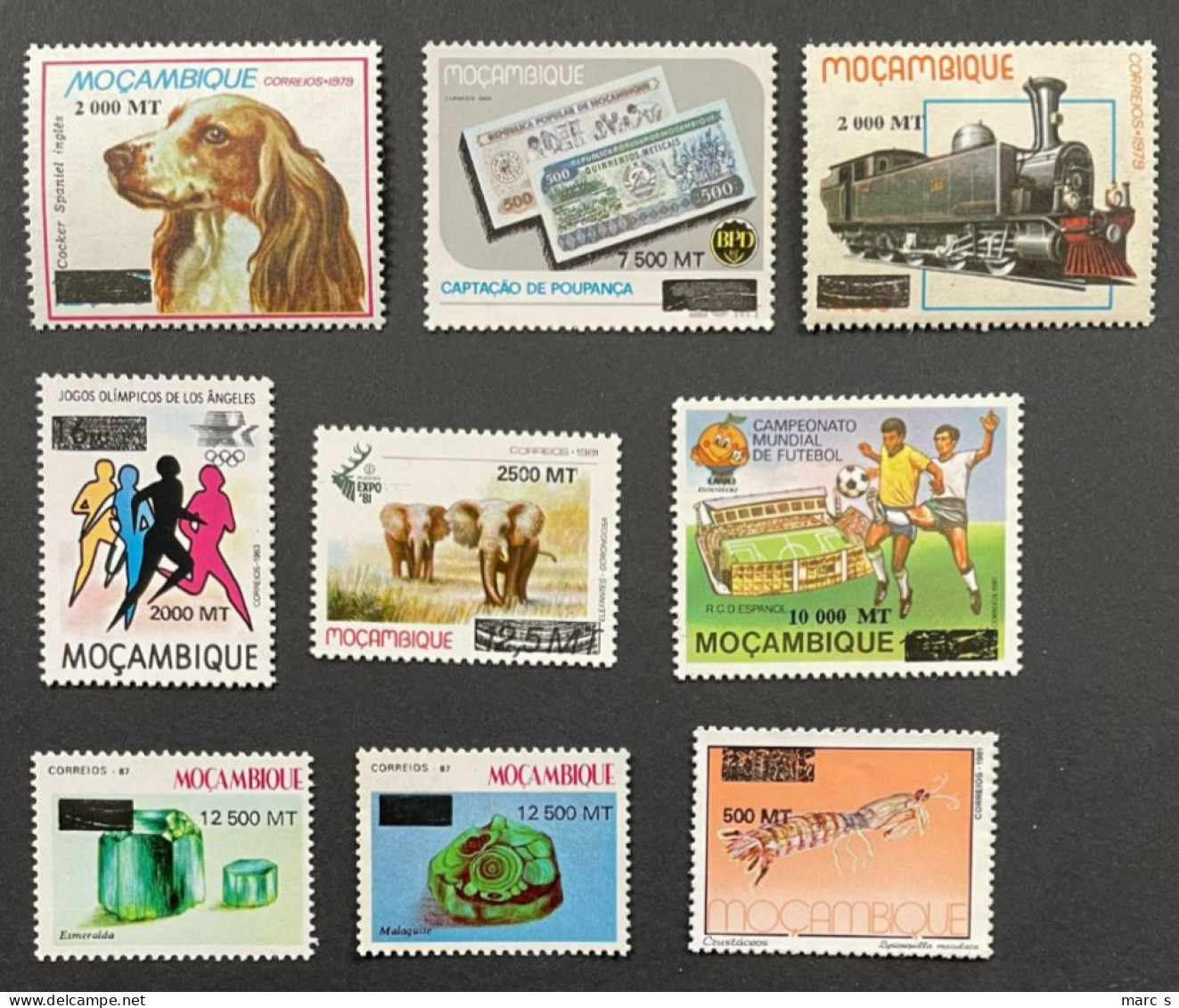 MOZAMBIQUE - NEUF**/MNH - LOT COLLECTION 9 Timbres Surchargés - With Overprint - Mit Aufdruck - RARE (2) - Mozambique