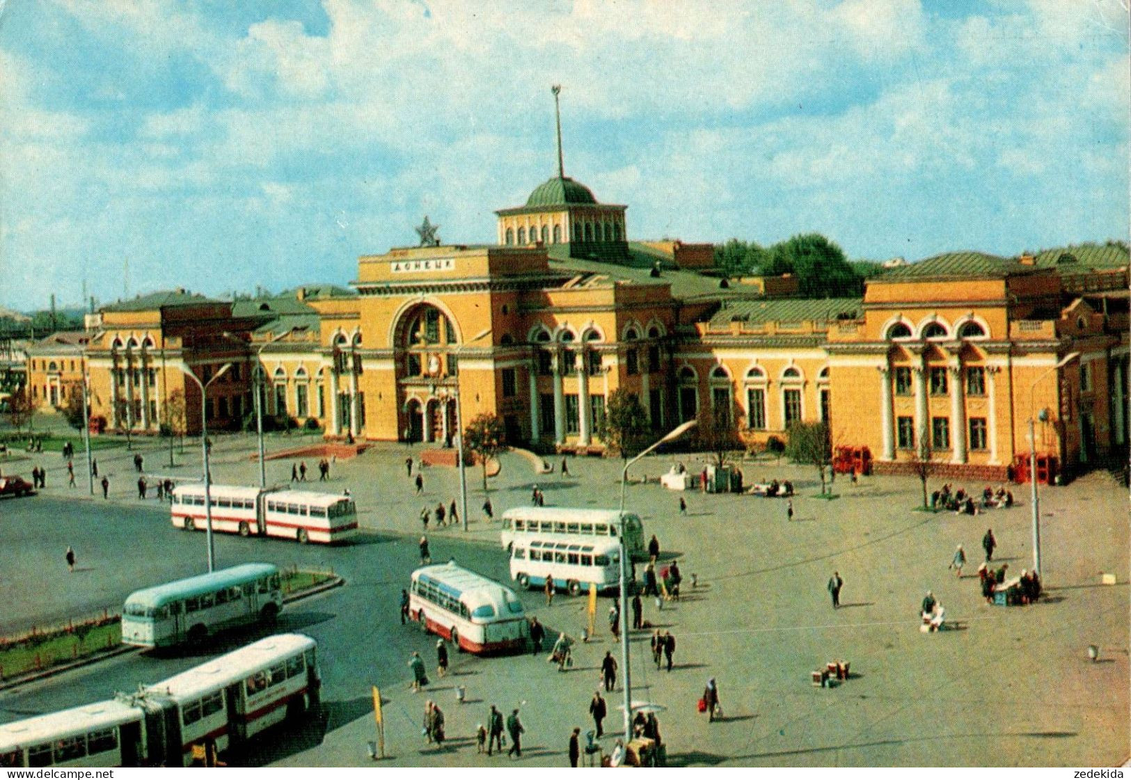 H1090 - TOP Donezk Bahnhof La Gare Bus Omnibus Ikarus - Bus & Autocars