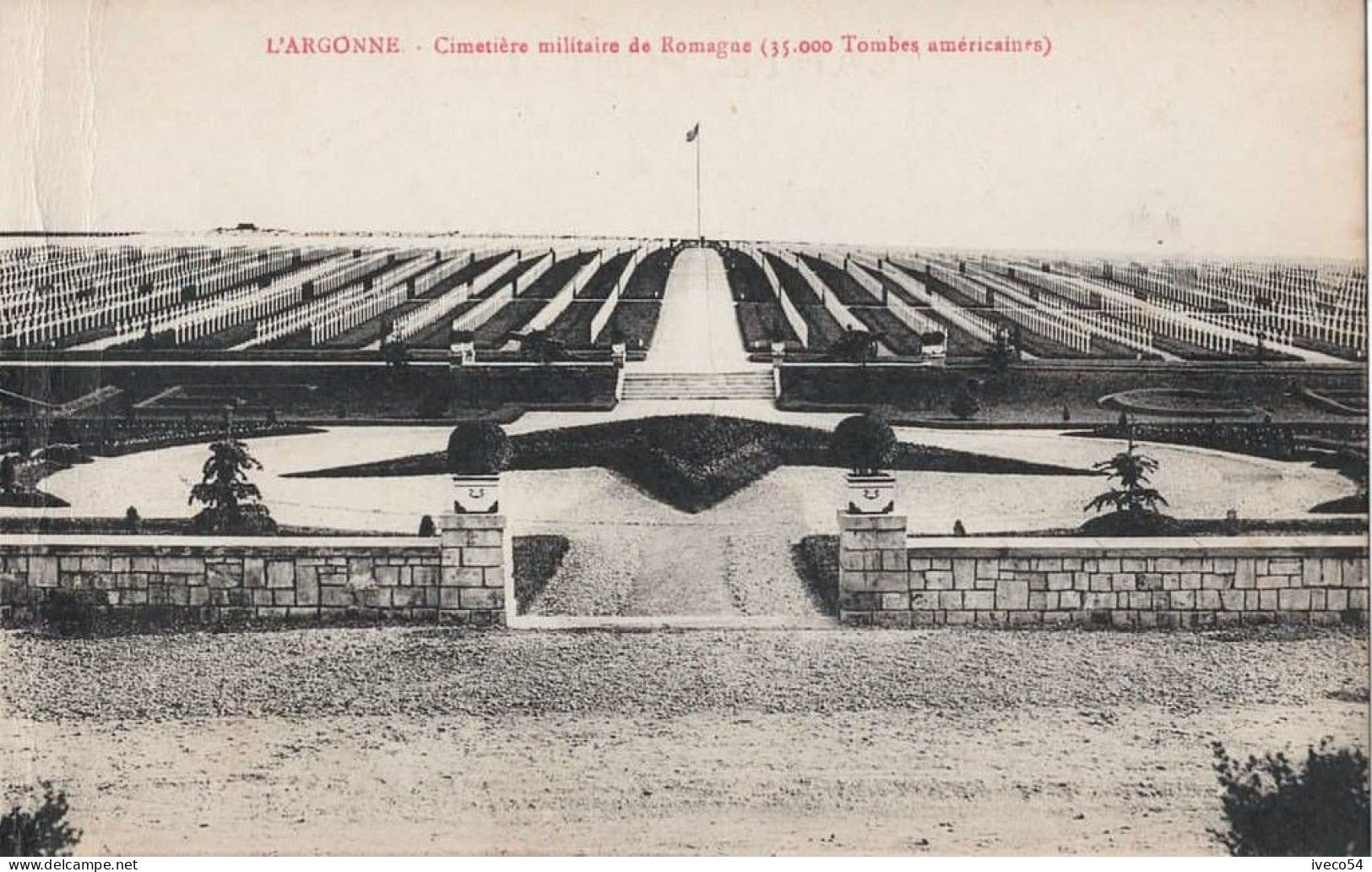 Meuse  / Argonne  Cimetière Militaire Américain     Romagne S/s Montfaucon   ( 35000  Tombes Américaines  ) - Oorlogsbegraafplaatsen