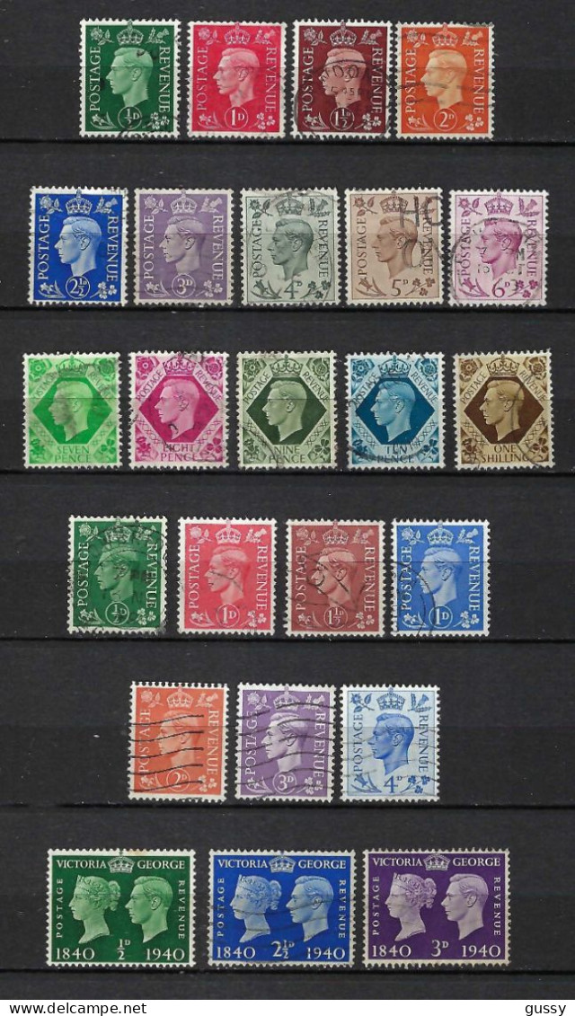 GRANDE BRETAGNE Ca.1937-50: Lot D' Obl. - Used Stamps