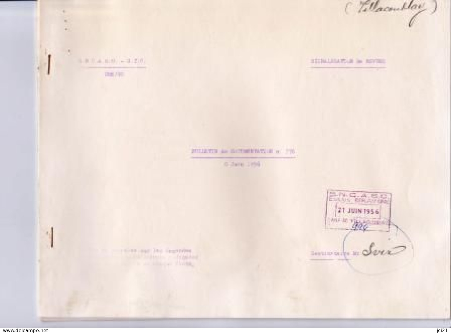 Bulletin De Documentation De La S.N.C.A.S.O. - G.T.C. N° 376 Du 8 Juin 1956 _M247 - Aviazione