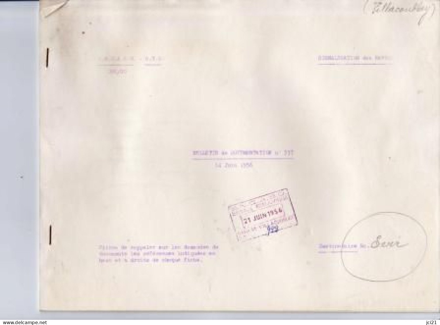 Bulletin De Documentation De La S.N.C.A.S.O. - G.T.C. N° 377 Du 14 Juin 1956 _M246 - Aviation