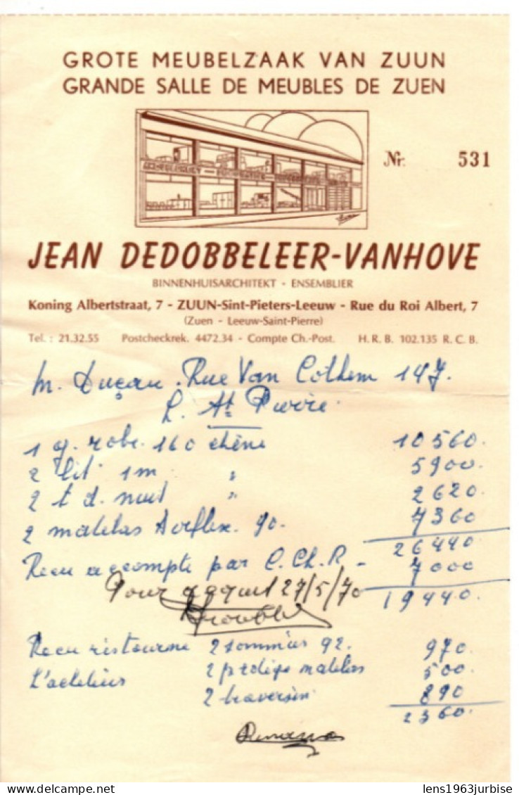 Jean Dedobbeleer - Vanhove , ZUUN Sint Pieters Leeuw , - 1950 - ...