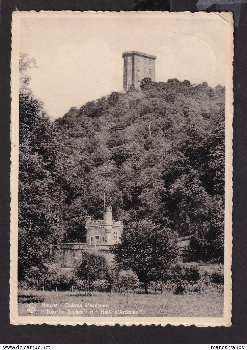 DDFF 895 -- Chateau D Ardenne à HOUYET - Carte-Vue TP Petit Sceau Cachet HOUYET CHATEAU D' ARDENNE 1948 - 1935-1949 Klein Staatswapen