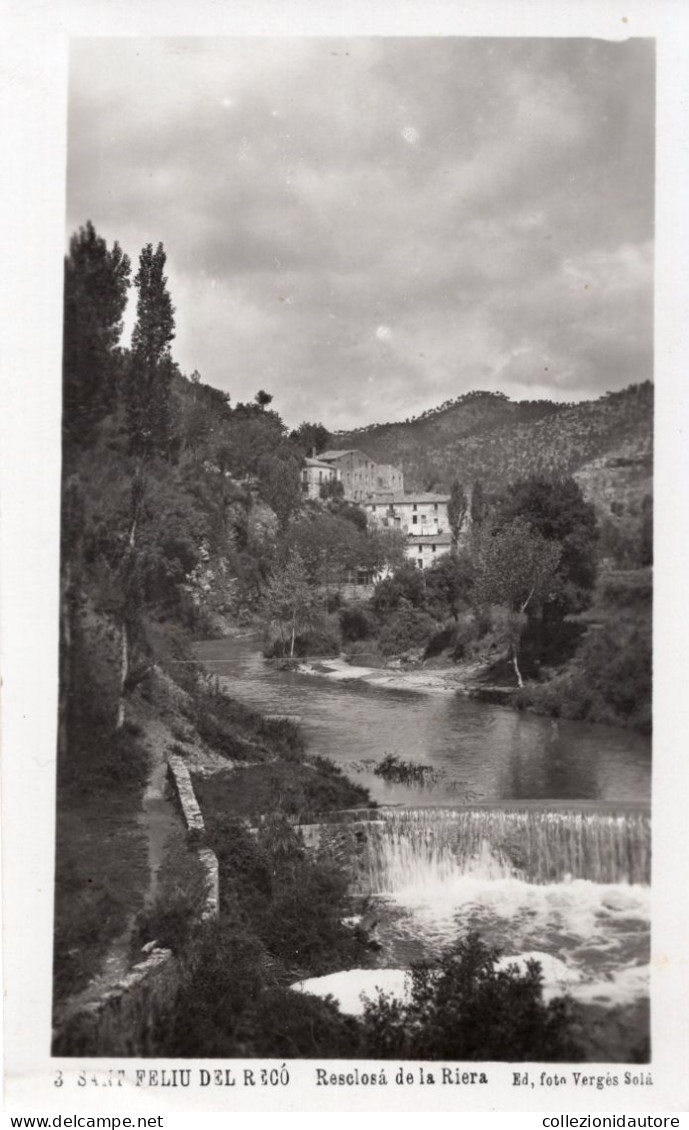 SANT FELIU DEL RECÓ RESCLOSÁ DE LA RESCLOSA DE LA RIERA  SANT FELIU DEL RACÓ CARTOLINA FOTOGRAFICA FP SPEDITA NEL 1952 - Barcelona