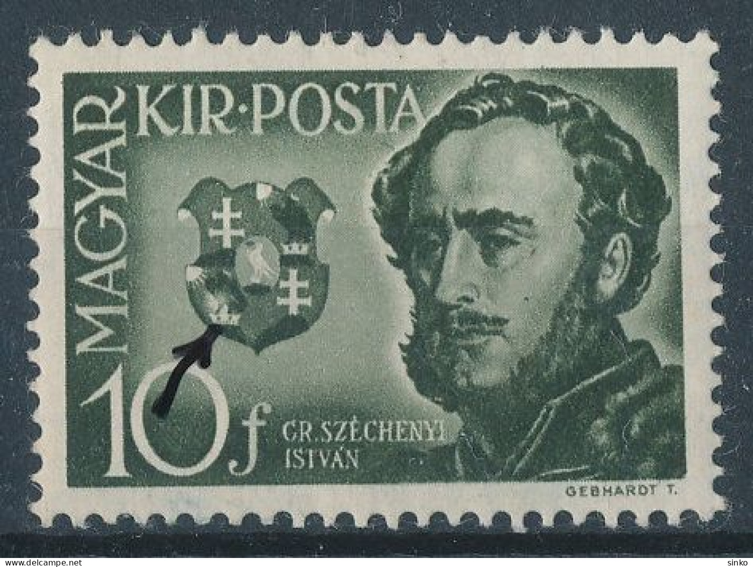 1941. Count Istvan Szechenyi (I.) - Misprint - Varietà & Curiosità
