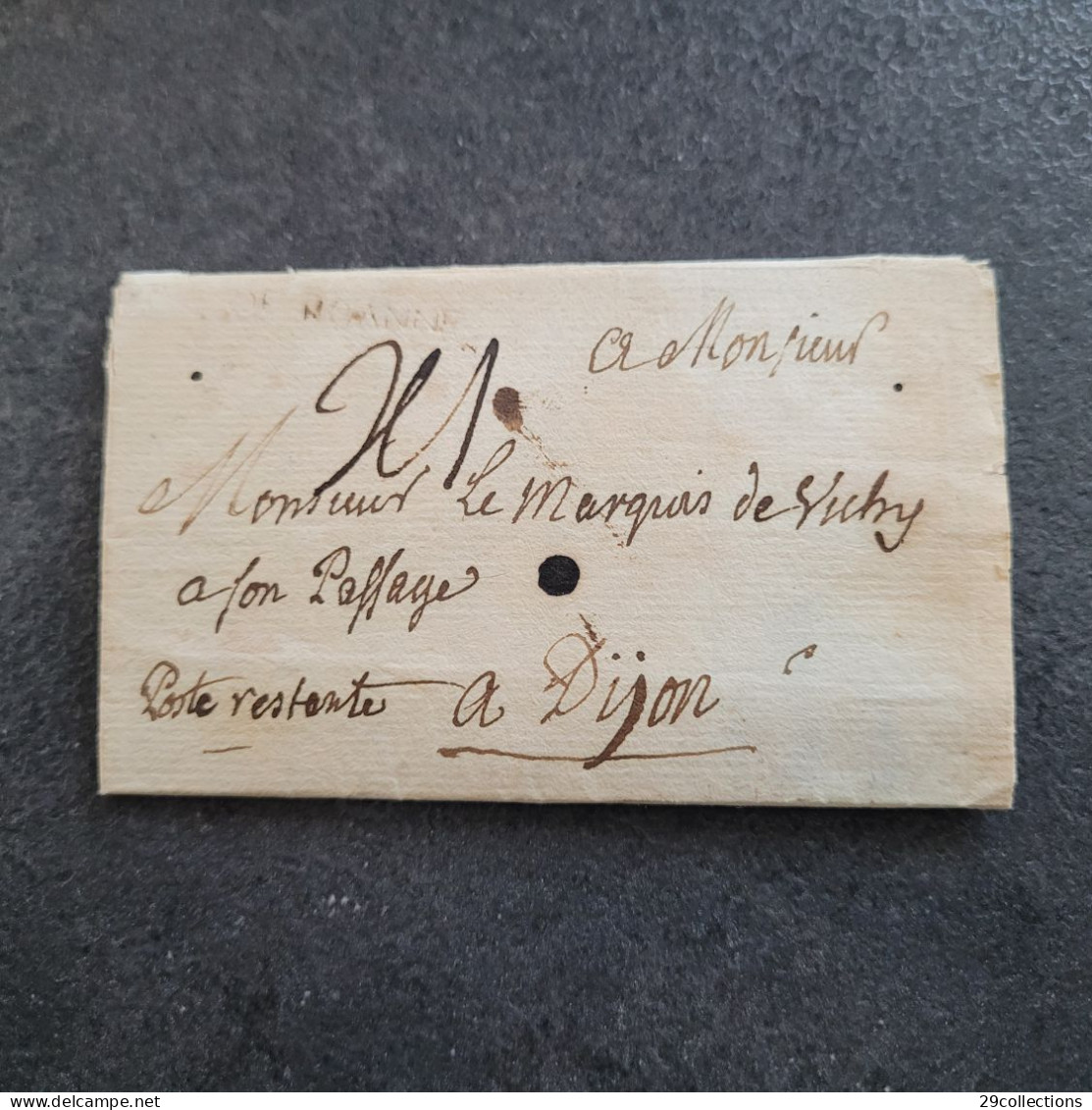 Autographe 1775 Maréchal De Camp DE VICHY (1699-1781) à Son Fils Marquis Abel DE VICHY L'ami De CASANOVA & Mage MESMER - Personaggi Storici