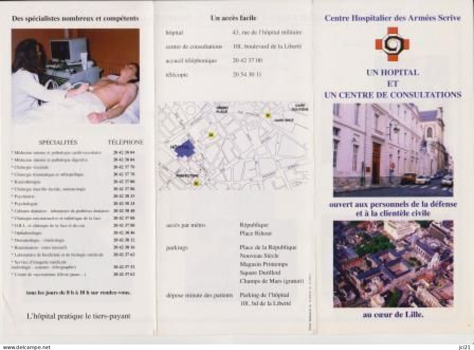 SERVICE DE SANTE - Centre Hospitalier Des Armées "SCRIVE" LILLE - REPRODUCTION_m270a&b - Documenti