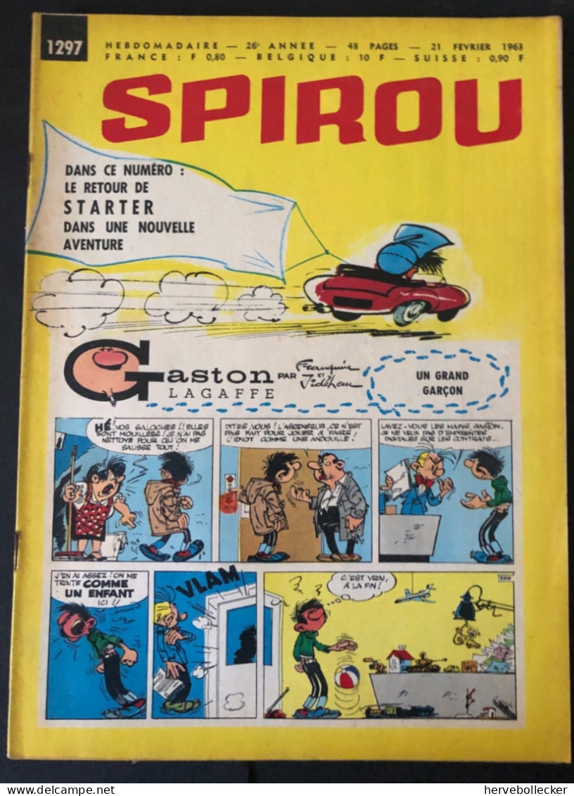 Spirou Hebdomadaire N° 1297 - 1963 - Spirou Magazine