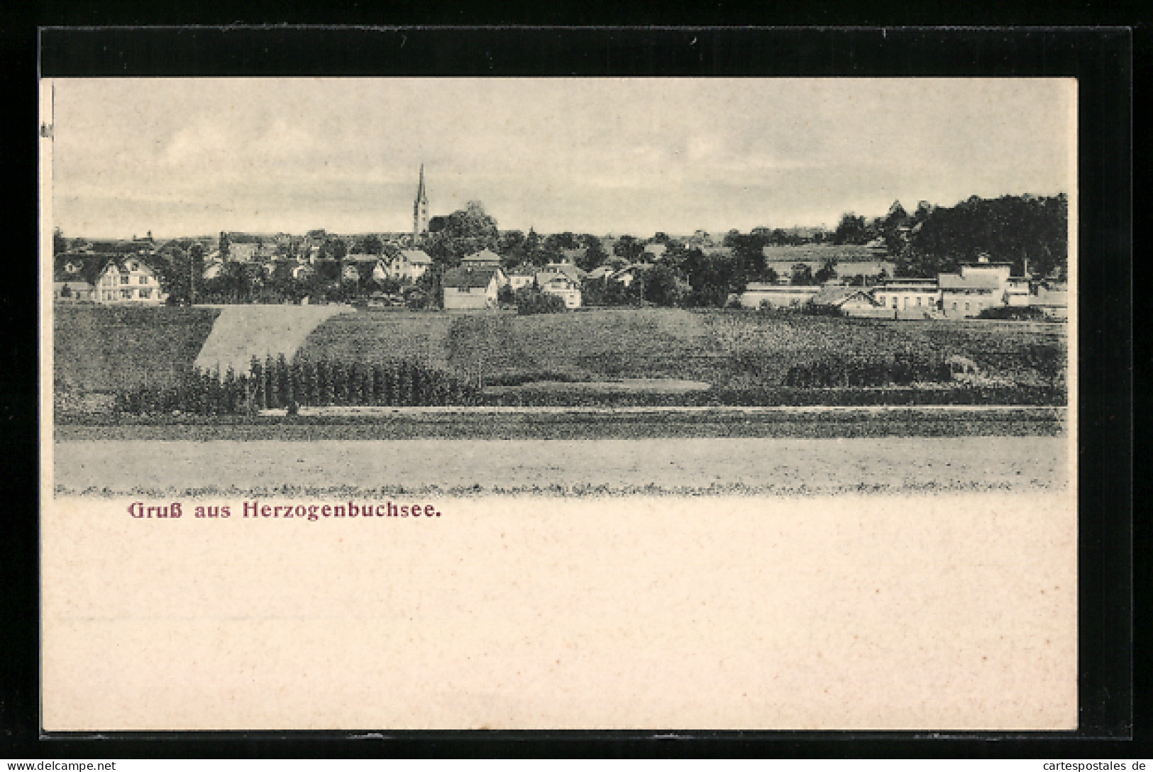 AK Herzogenbuchsee, Ortspanorama Mit Kirchturm  - Herzogenbuchsee